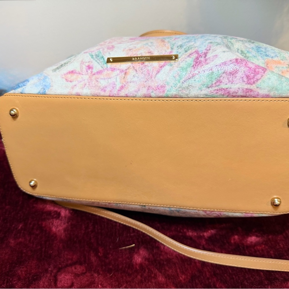 Authentic Brahmin Creme Talitha Large Duxbury Satchel Multicolor - Picture 14 of 16